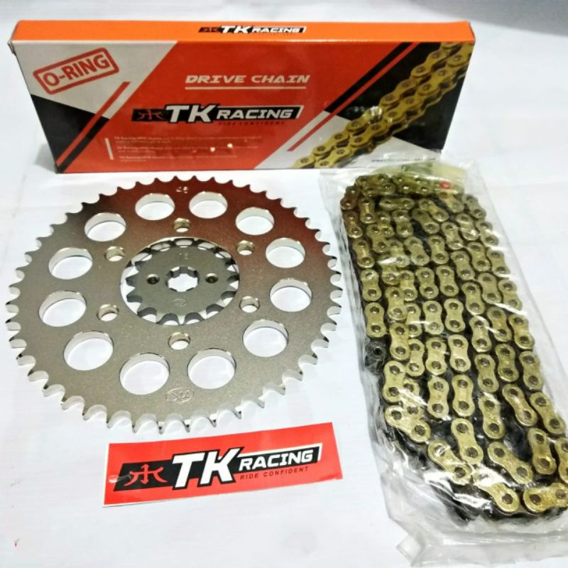 Jual Gear Set TK Racing CB150X / CBR150 2020 ( 6 Baut ) + Rantai ORING
