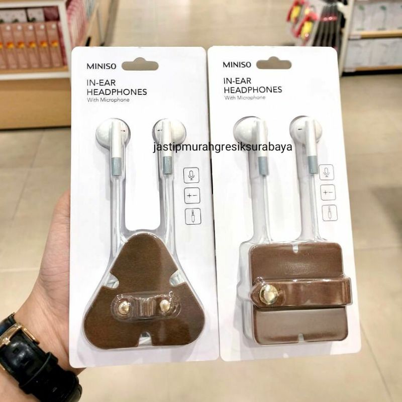 Jual IN EAR HEADPHONE WITH MICROPHONE MINISO EARPHONES MINISO HEADSET