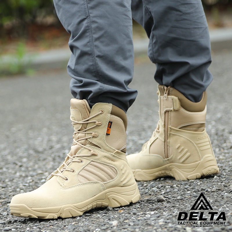 Jual Sepatu Delta Force Elite Boots Inch Coklat Militer Sepatu Gunung Hiking Army