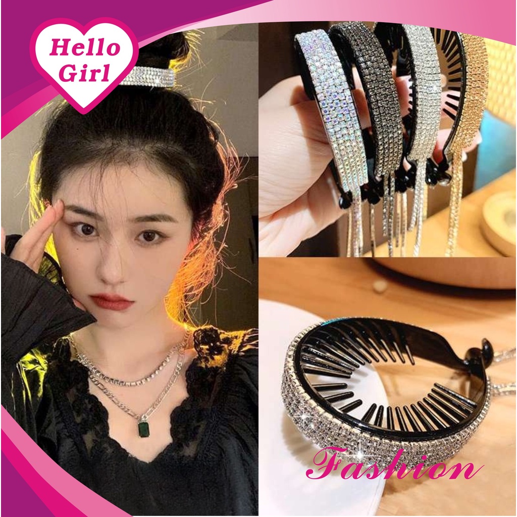 Jual Hello Girl F Aksesoris Jepit Ponytail Jepit Rambut Kristal