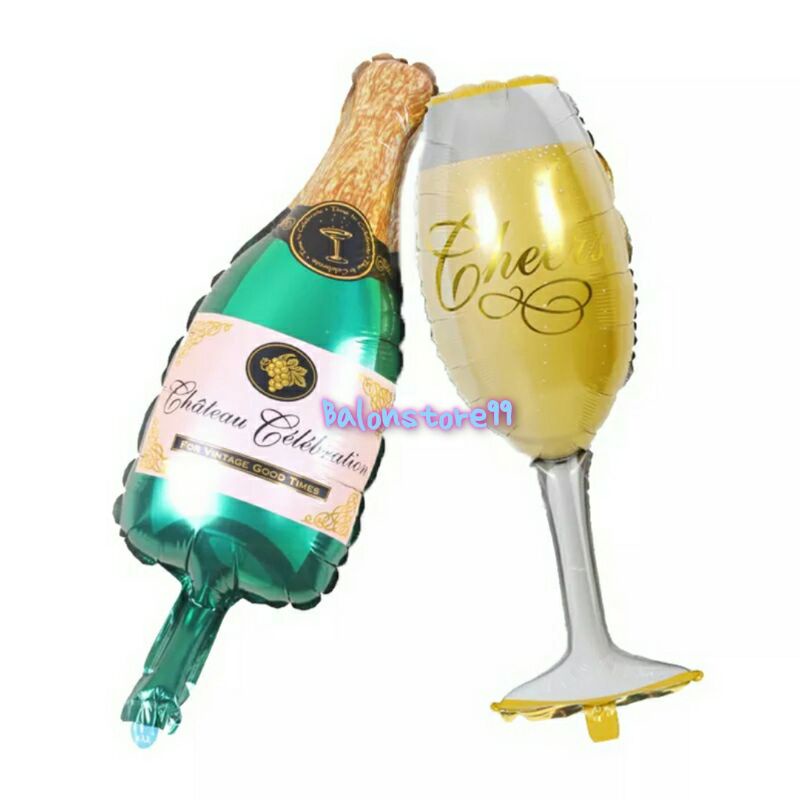 Jual Balon Foil Set Botol Champagne Cheers Gelas Botol Shopee Indonesia 2949