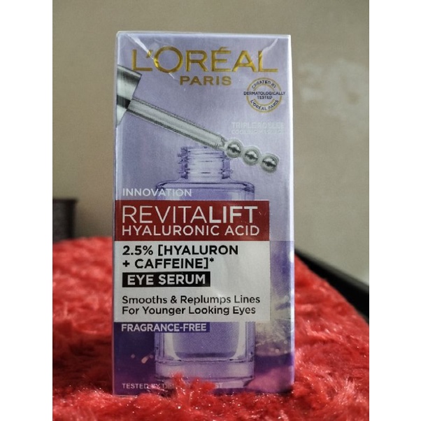 Jual L'oreal Paris Triple Roller 2.5 Hyaluron + Caffeine Eye serum