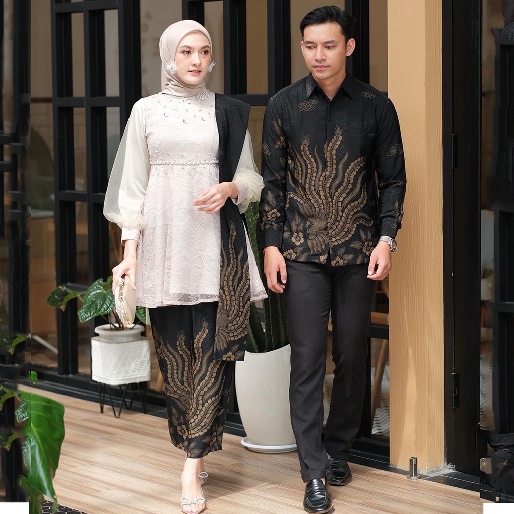 Jual Batik Couple Termurah Kebaya Couple Frida Kebaya Lamaran Kondangan Tunangan Wisuda 4033