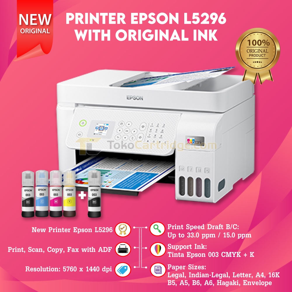 Jual Printer Epson EcoTank L5296 White A4 WiFi All-In-One Ink Tank L ...