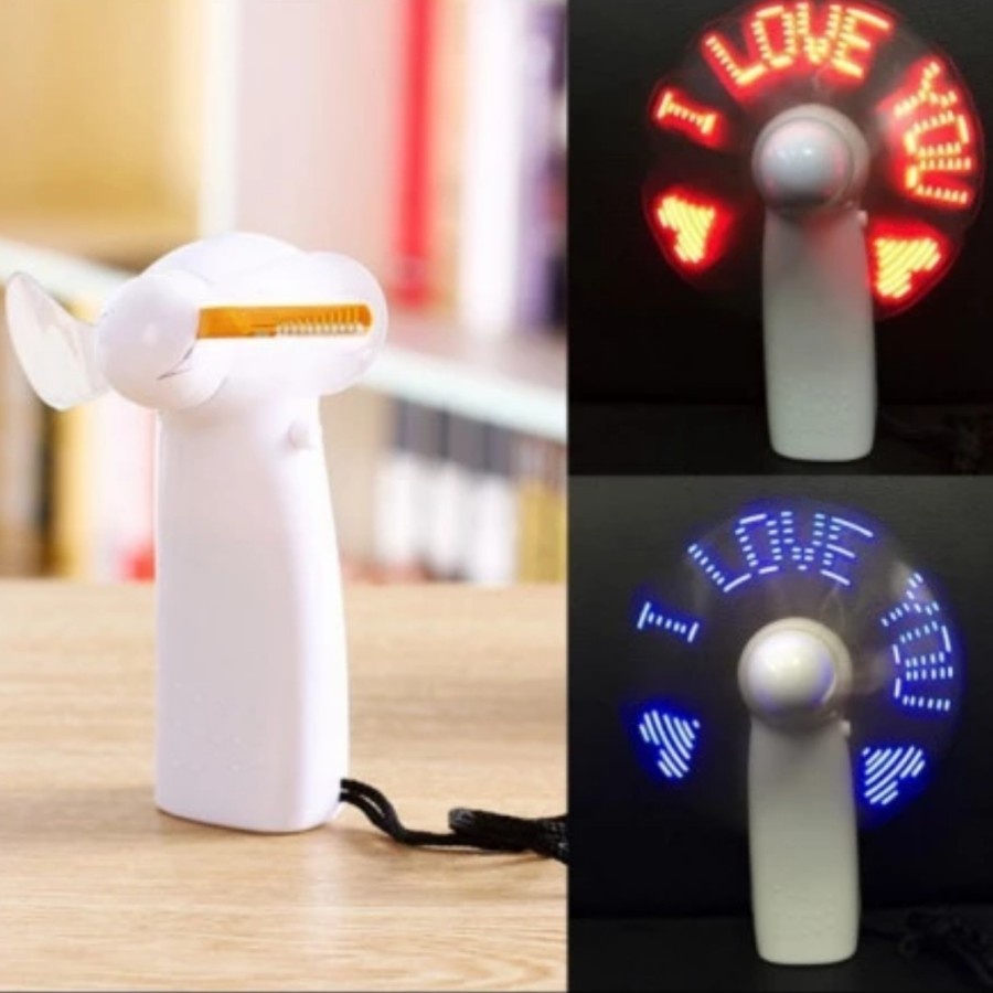 Jual Kipas Tulisan LED Custom Fan Magic Souvenir Unik Wedding Konser ...