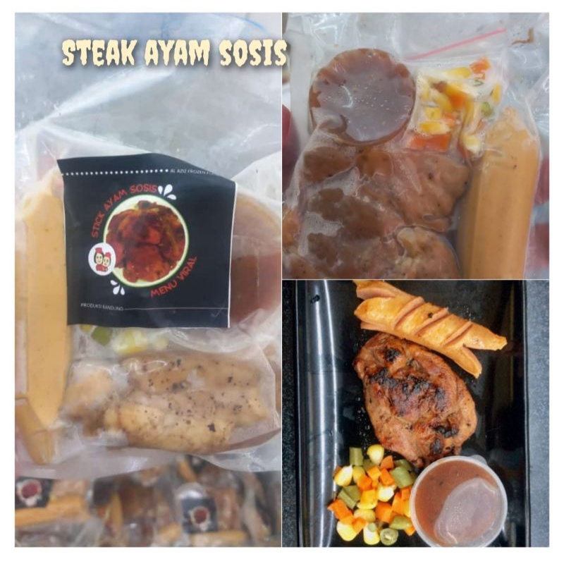 Jual Paket Steak Lengkap Ayam Beef Sosis Saus Sayuran Shopee Indonesia