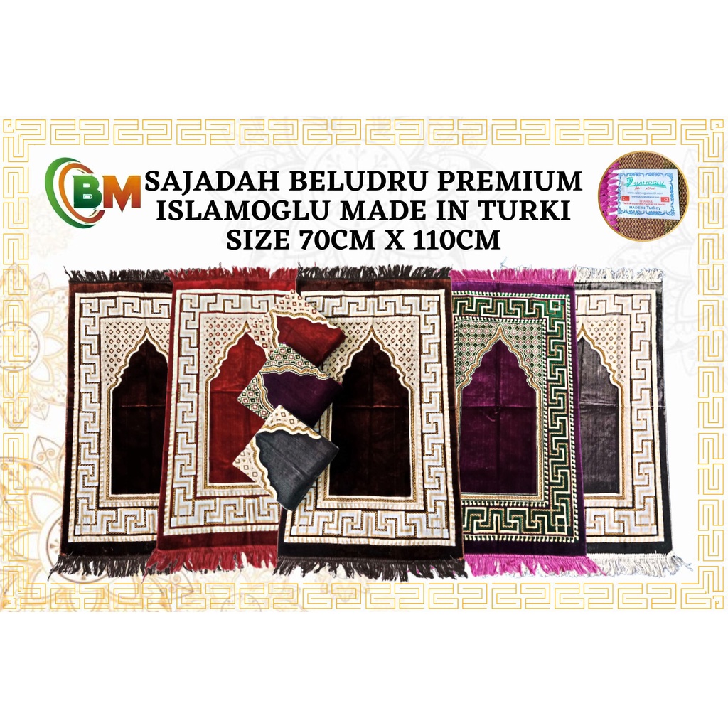 Jual ( COD ) Sajadah Turki Motif Beludru Super Tebal dan Halus Size ...