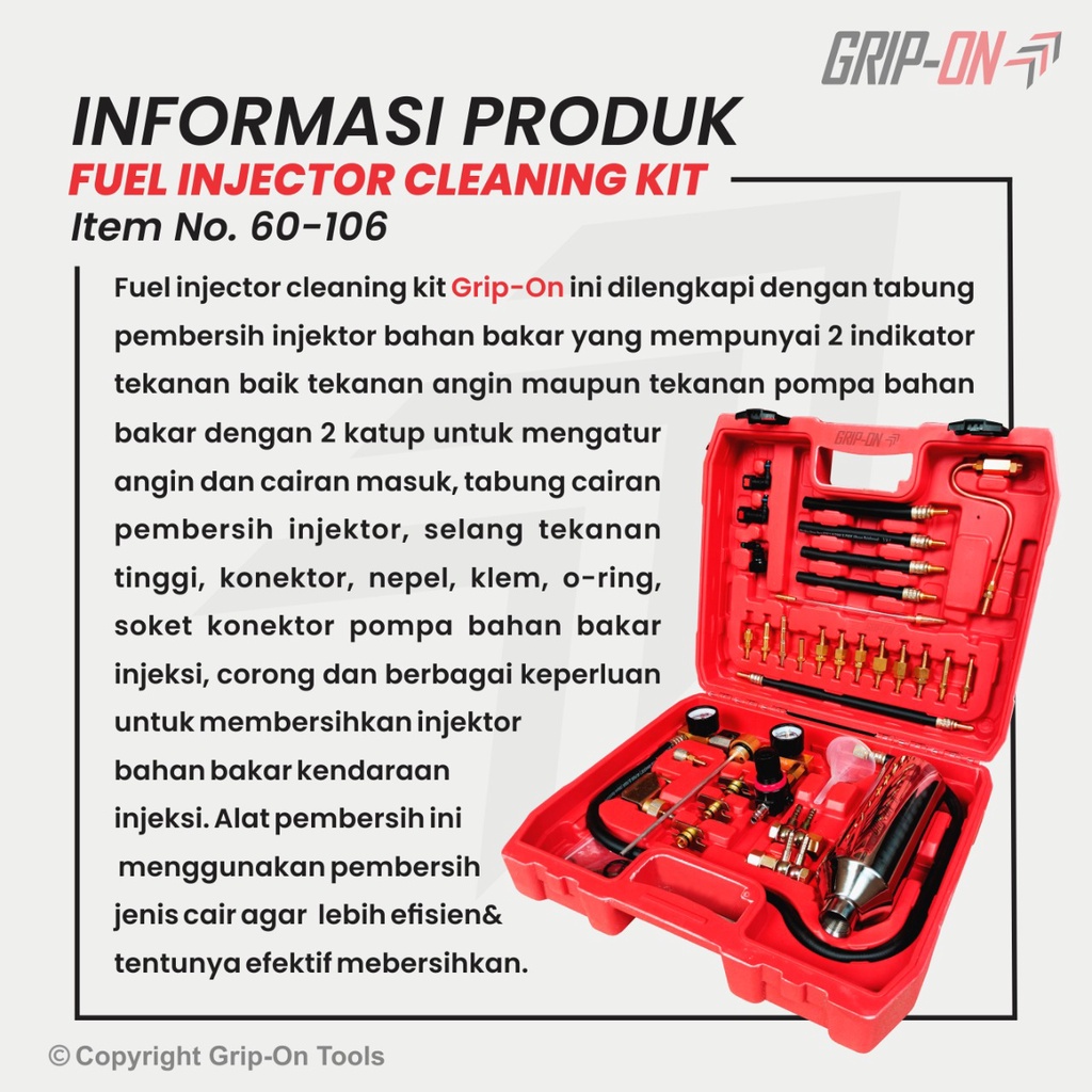 Jual Grip-On Fuel Injector Cleaning Kit Alat Set Pembersih Sistem ...