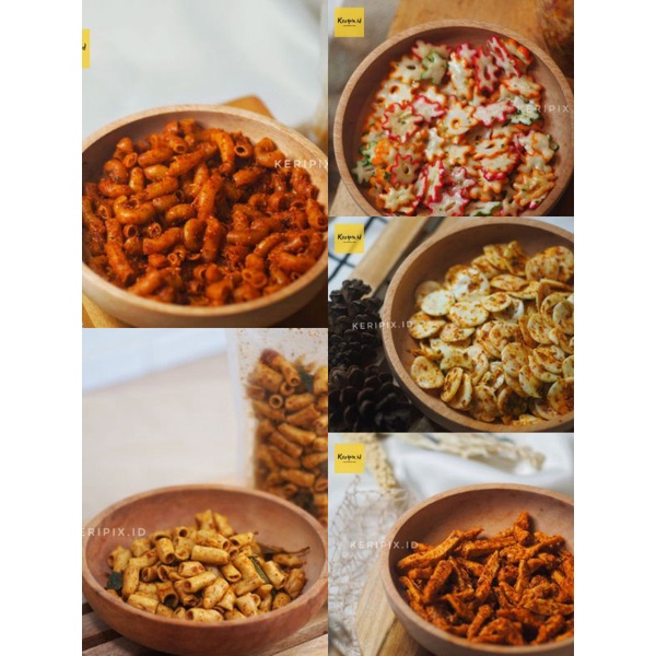 Jual cemilan basreng, krupuk seblak, krupuk bintang, makaroni, makaroni ...