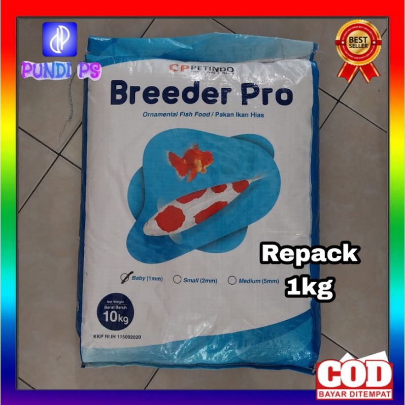 Jual BREEDER PRO fish food repack 1 kg pakan ikan koi ikan hias CP ...
