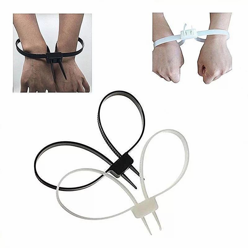 Jual Plastik Disposable Handcuffs Zip Tie Cuff Police Handcuff
