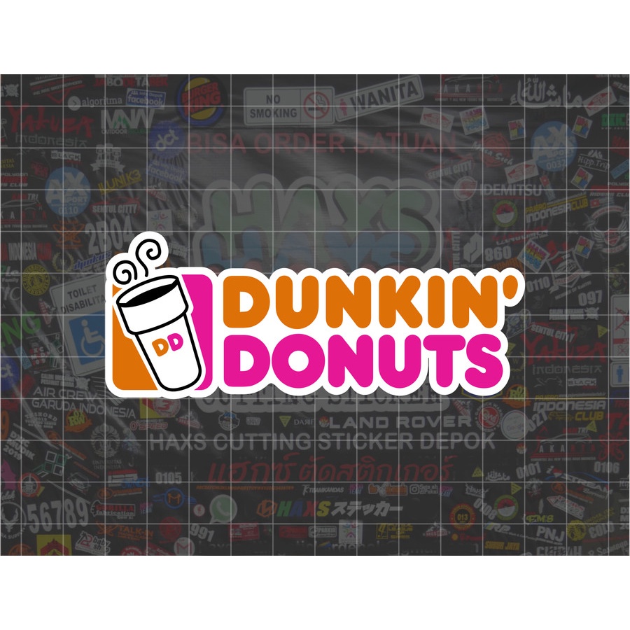 Jual Cutting Sticker dunkin donut ukuran 10 cm untuk motor mobil ...