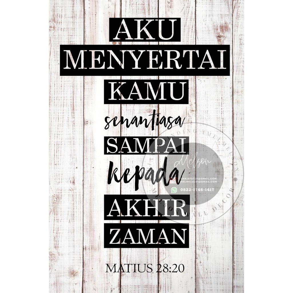 Jual 151/20x30cm/walldekor/walldecor/kristen/christian/injil/bibel ...
