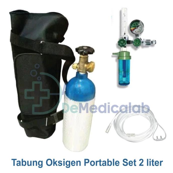 Jual Tabung Oksigen Portable Travel 2 Ltr Set (Tabung-Regulator-Nasal ...