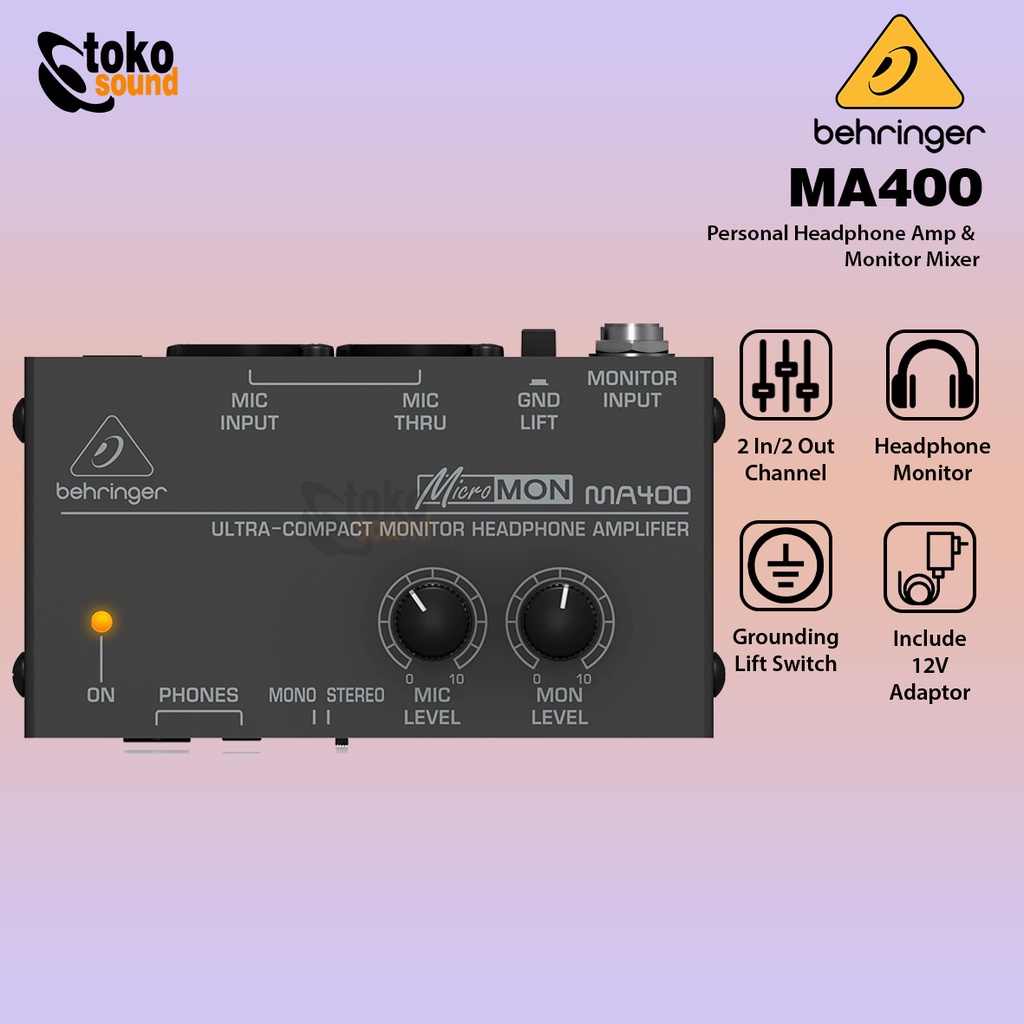 Jual Behringer MicroMON MA400 Monitor Headphone Amplifier Shopee