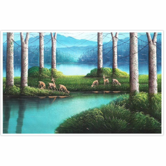 Jual Lukisan Pemandangan Eropa 85 X 135 Cm | Shopee Indonesia