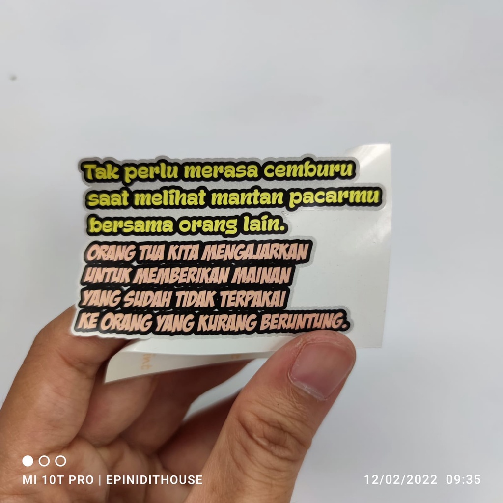 Jual Stiker Tak Perlu Cemburu Pacar Kata Humor Lucu Viral Meme Motor
