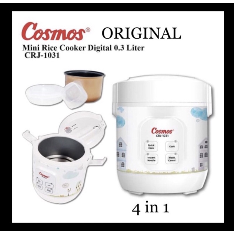 Jual COSMOS Rice Cooker 0,3 Liter CRJ-1031 Magic Com 4 in 1 CRJ1031 ...