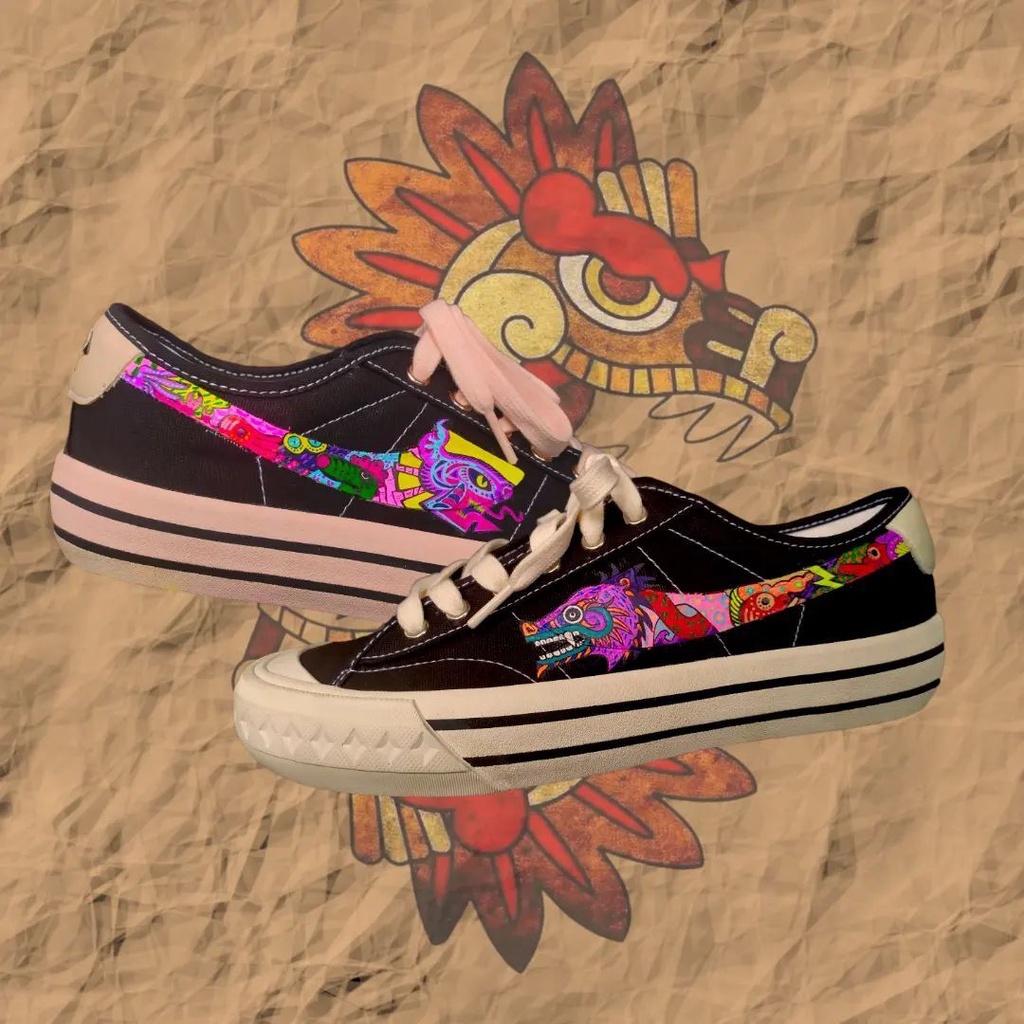Jual COMPASS RETROGADE LOW x AZTEC (custom paint) | Shopee Indonesia
