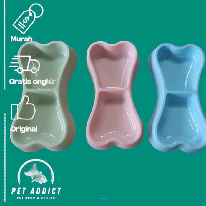 Jual Tempat Pakan Kucing Bentuk Tulang Warna Pastel Premium | Shopee ...