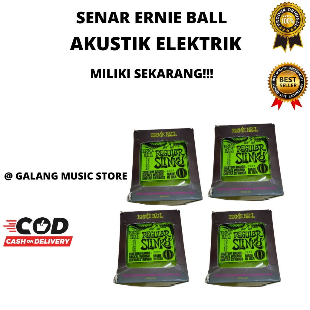 Jual Promo Senar Gitar Akustik Elektrik Merk Ernie Ball Shopee