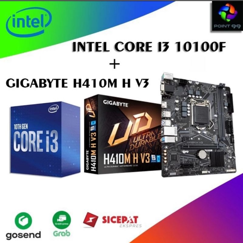 Jual Paket Intel Core i3 10100F + Motherboard H410M | Shopee Jual Paket Intel Core i3 10100F + Motherboard H410M | Shopee
