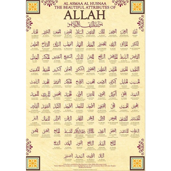 Jual Sticker Wallpaper Asmaul Husna | Shopee Indonesia