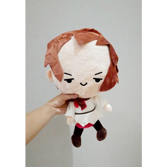 Jual Boneka Character Cowok Anime Rambut Coklat Costum Size Besar 40 cm