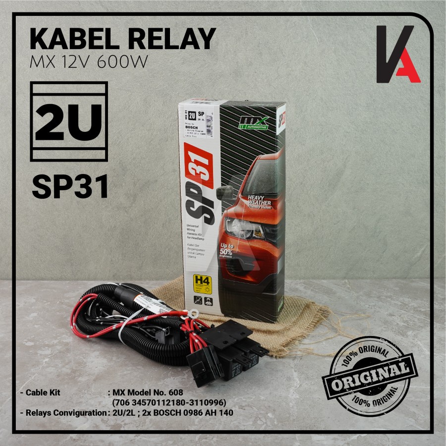 Jual 【MX】Kabel Relay Set Lampu H4 Mobil BOSCH SP Series 2 Relay 12v