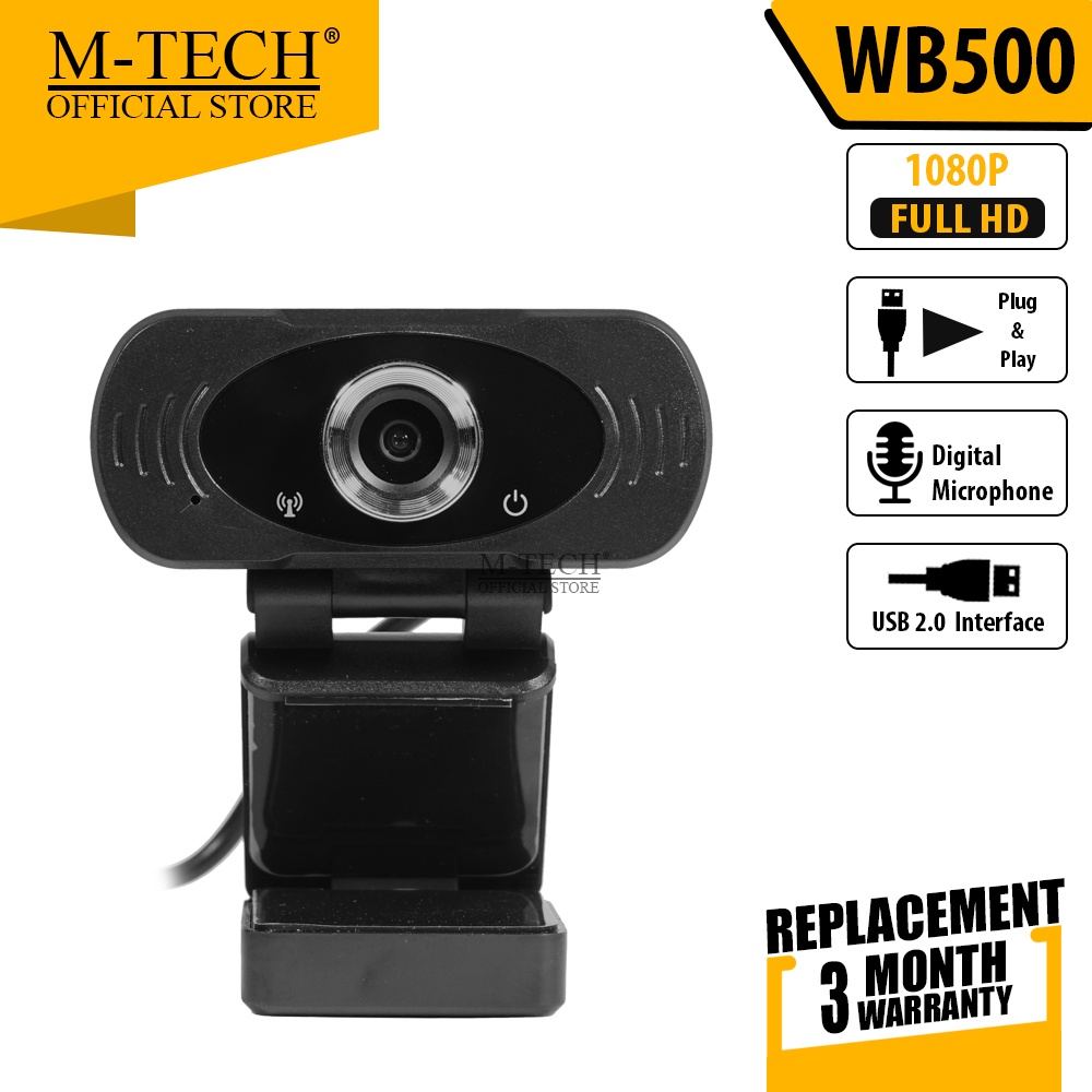Jual M-TECH WB500 WEBCAM STREAMING CAMERA 1080P FULL HD | Shopee Indonesia