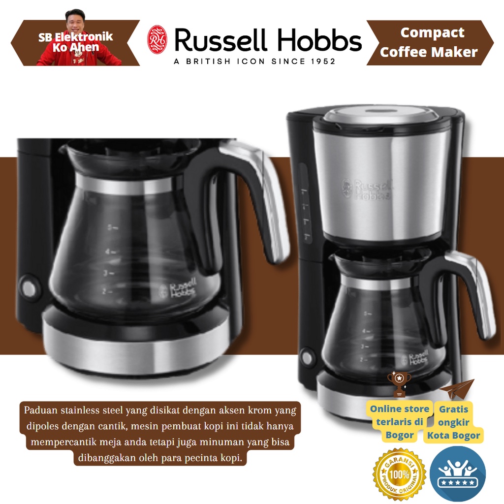 Promo Russell Hobbs Compact Coffee Maker - Mesin Pembuat Kopi Cicil 0% 3x -  Jakarta Utara - Russell Hobbs Indonesia