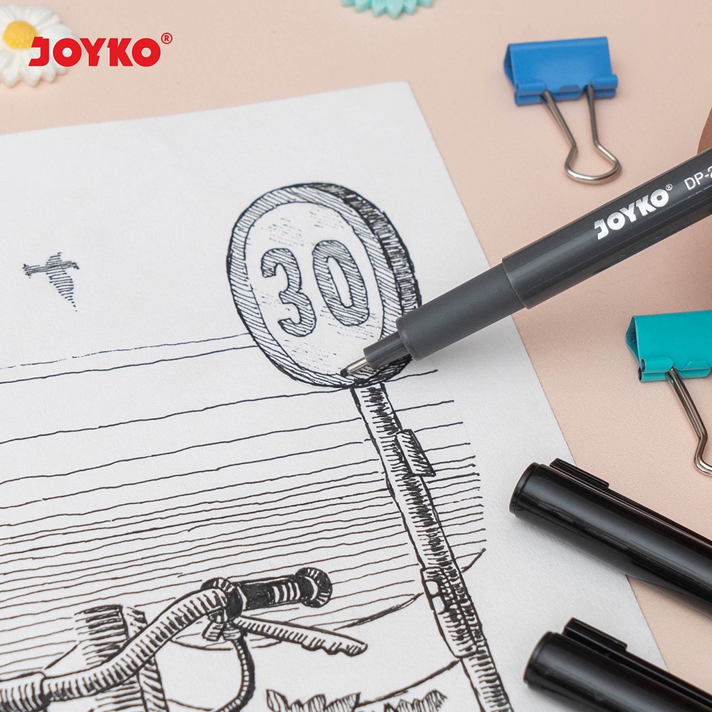 Drawing Pen Pena Gambar Joyko DP-298 1 Pcs Waterproof Pigment Ink (5)