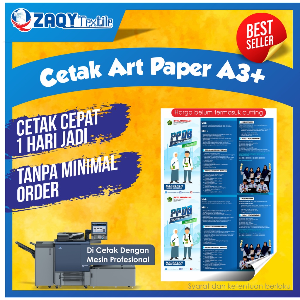 Jual Cetak Art paper a3+ 150gsm Shopee Indonesia