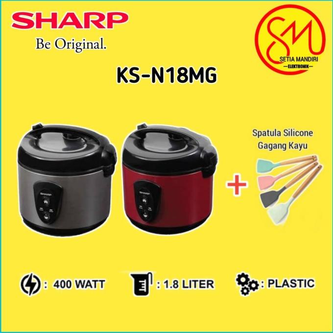 Jual SHARP KSN18MG Rice Cooker 1.8 Liter 390 Watt KSN18MGSL/RD