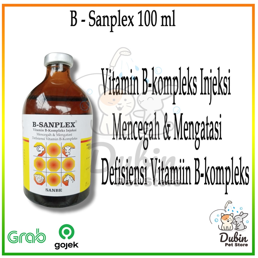 Jual Vitamin Hewan B Kompleks Injeksi BSANPLEX kemasan 100 ml Shopee