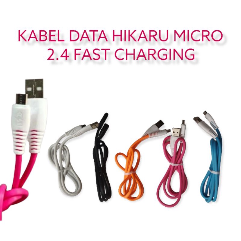 Jual KABEL USB MICRO ANDROID HIKARU 2.4 FAST CHARGING | Shopee Indonesia