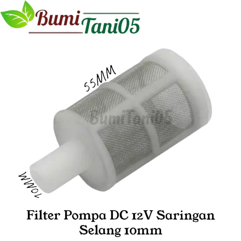 Jual Filter Pompa DC 12V Saringan Air Input Suction Selang 10mm Hisap ...