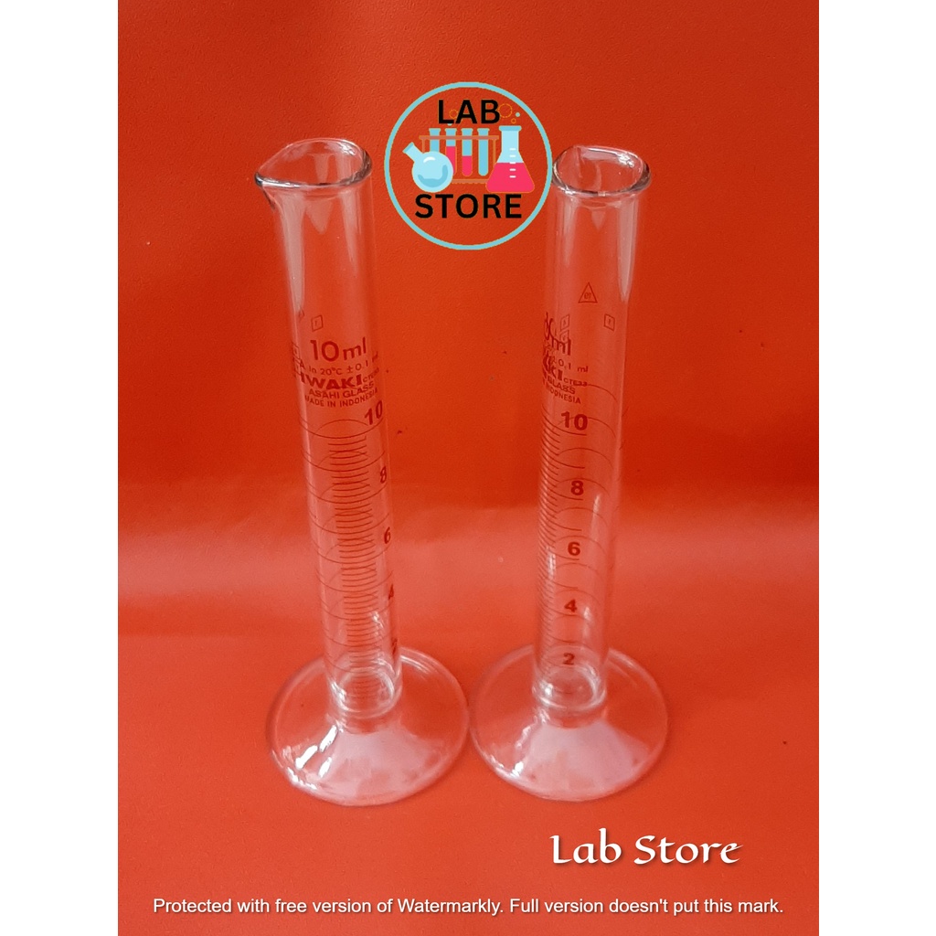 Jual Gelas Ukur Gelas Ukur 10ml Measuring Cylinder 10ml Iwaki Tabung Ukur 10ml Iwaki 7072