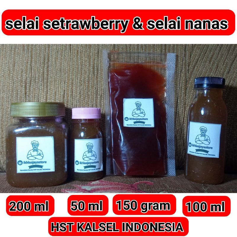 Jual COD SELAI STRAWBERRY nanas REPACK 300 GR HST KALSEL INDONESIA