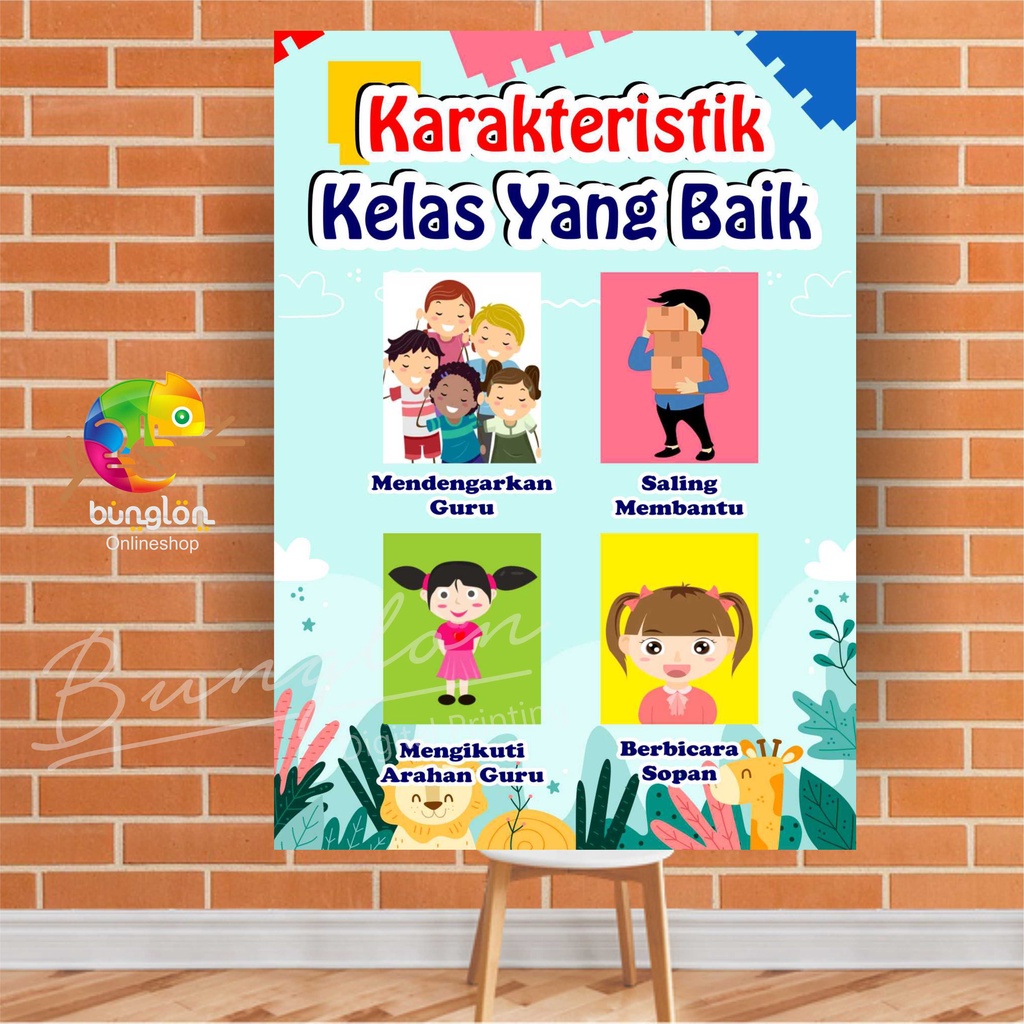 Jual Poster Karakteristik Kelas Yang Baik, Pedoman Ruang Kelas, Edukasi ...