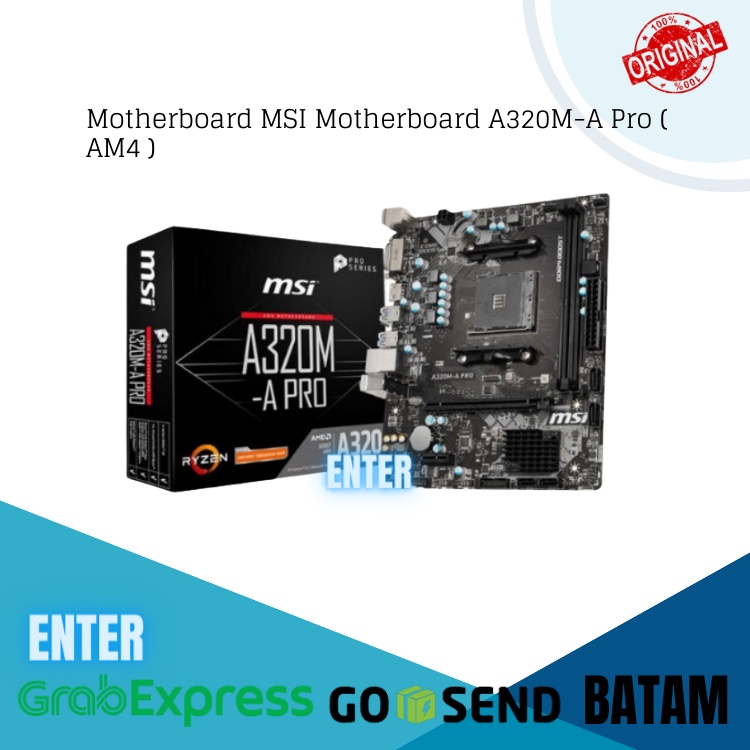Jual Motherboard MSI Motherboard A320MA Pro ( AM4 ) Shopee Indonesia