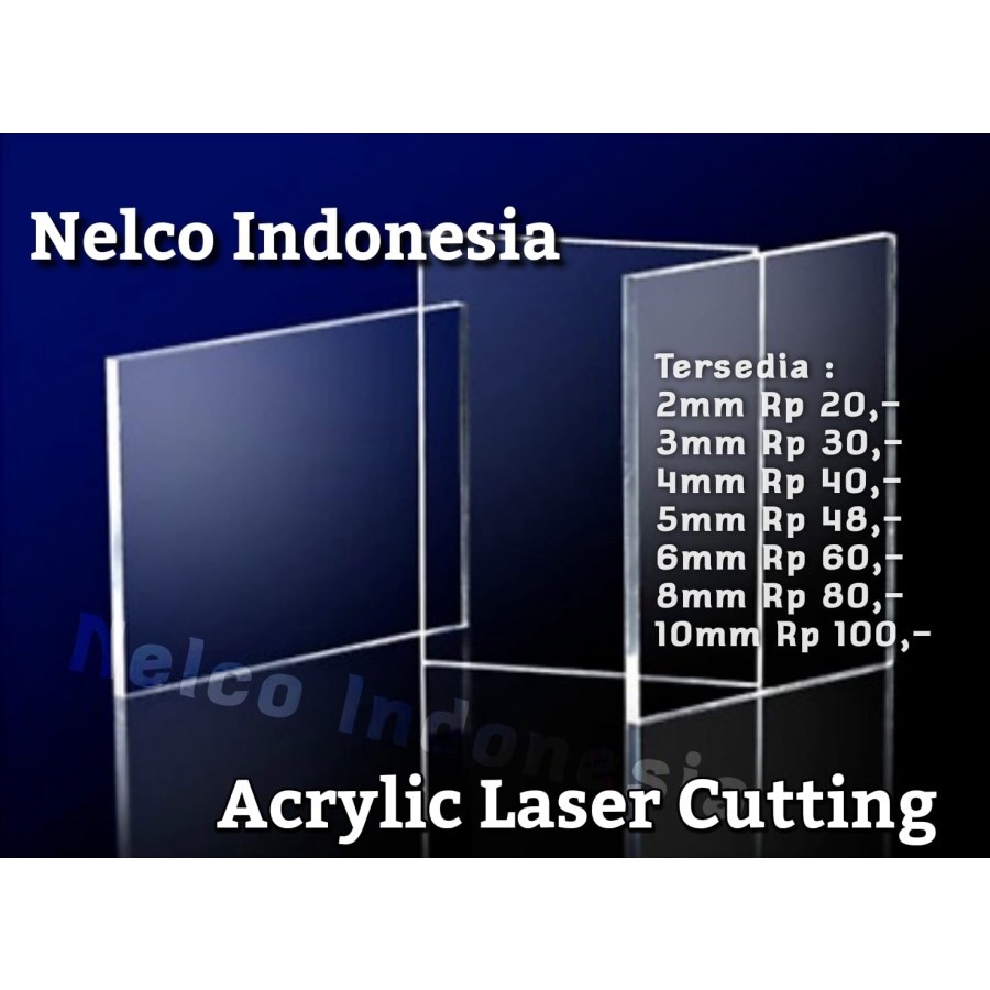 Jual Acrylic Akrilik Bening Custom Laser Cutting Clear Transparan