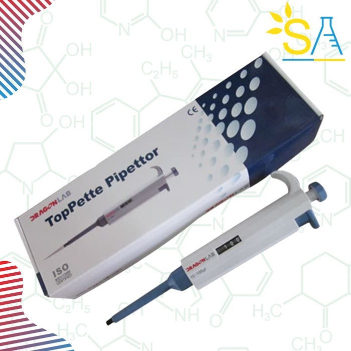 FOUR E'S SCIENTIFIC 2-20uL Micropipette With 1000 Pipette Tips - Lab Quality