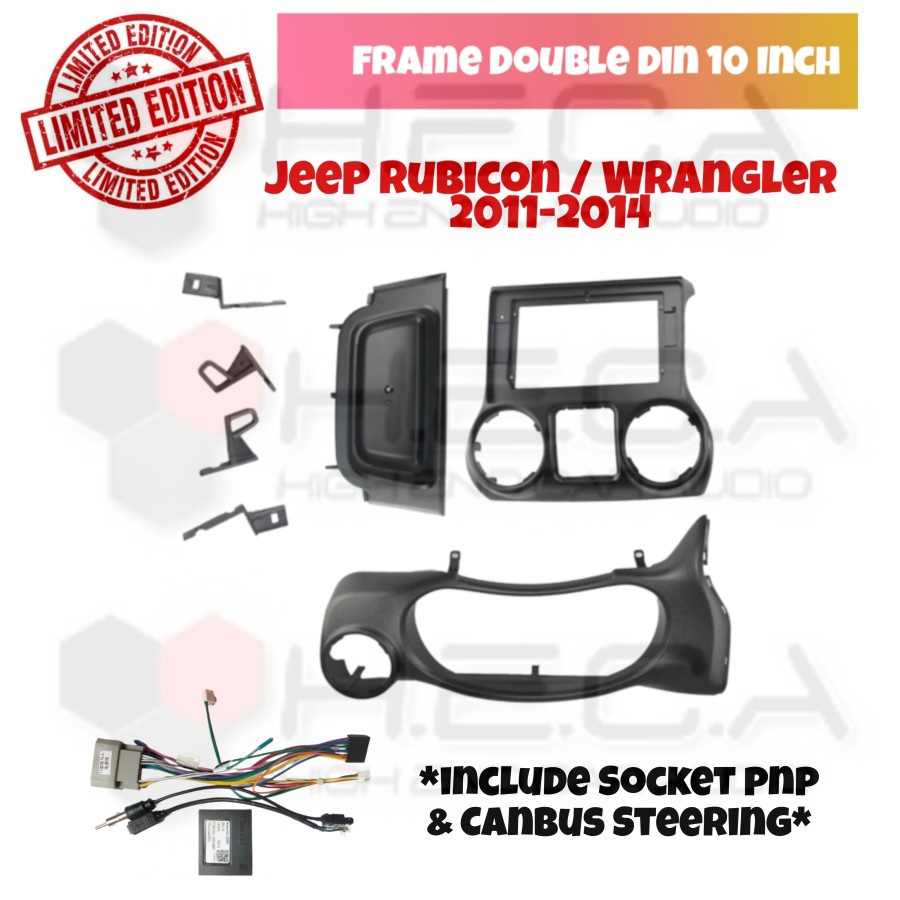 Jual Frame 10 inch JEEP RUBICON / WRANGLER 2011-2014 Double Din 10 ...