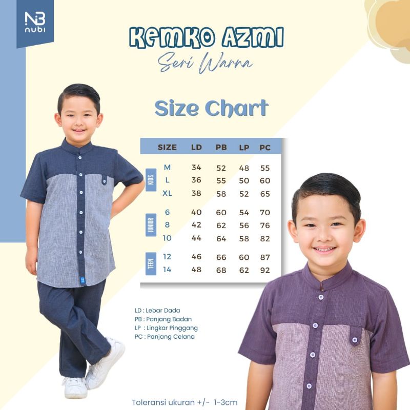 Jual Nubi Set Kemeja Koko Azmi Warna Size Teen 12-16 Tahun | Shopee ...