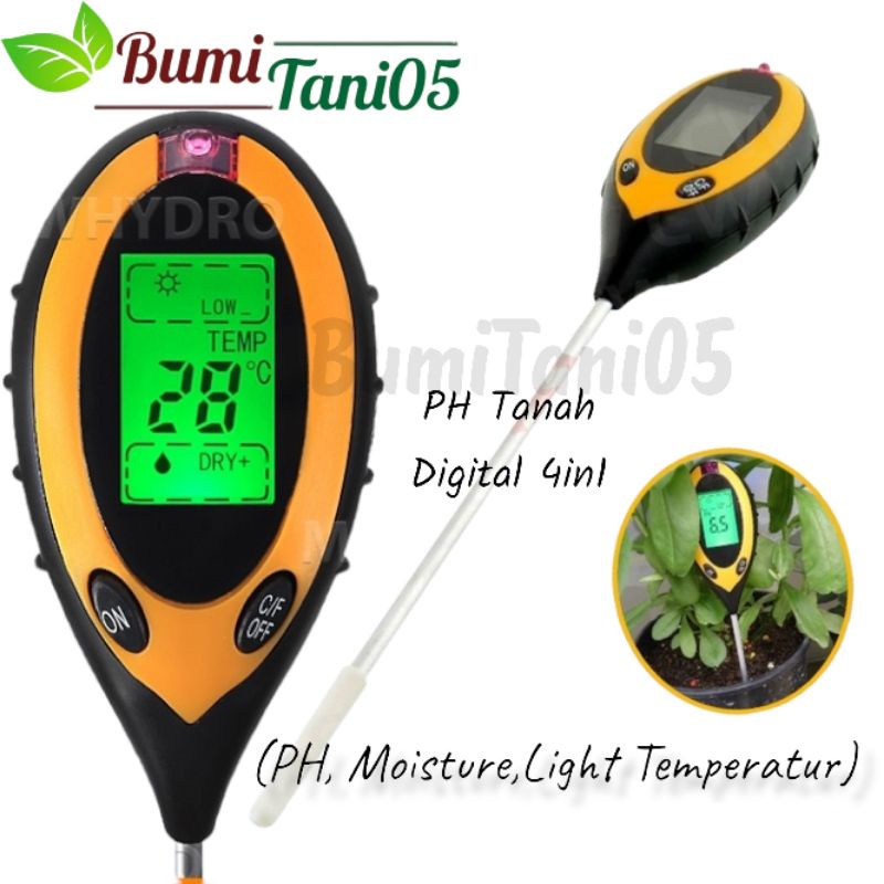 Jual Ph Meter Tanah Digital 4 In 1 Soil Analyzer Shopee Indonesia