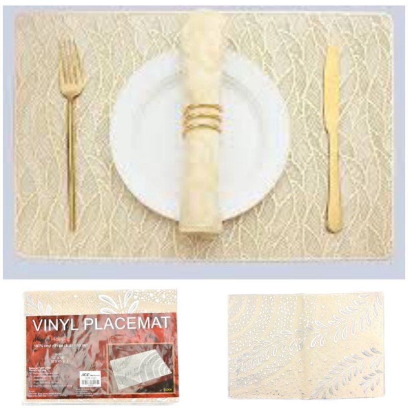 Jual Arthome Table Mat Set 6pcs S 138 Taplak Vinyl Tatakan Piring Placemat Shopee Indonesia