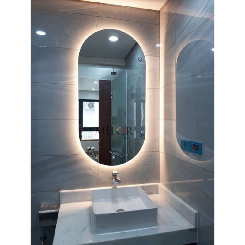 Jual Cermin capsule Aesthetic Oval Kaca Dinding Wastafel Kamar Mandi