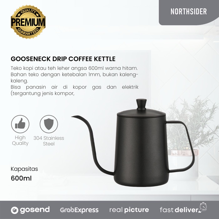 Jual Gooseneck Drip Coffee Kettle 600ml Teko Kopi Leher Angsa Hitam Shopee Indonesia 6421