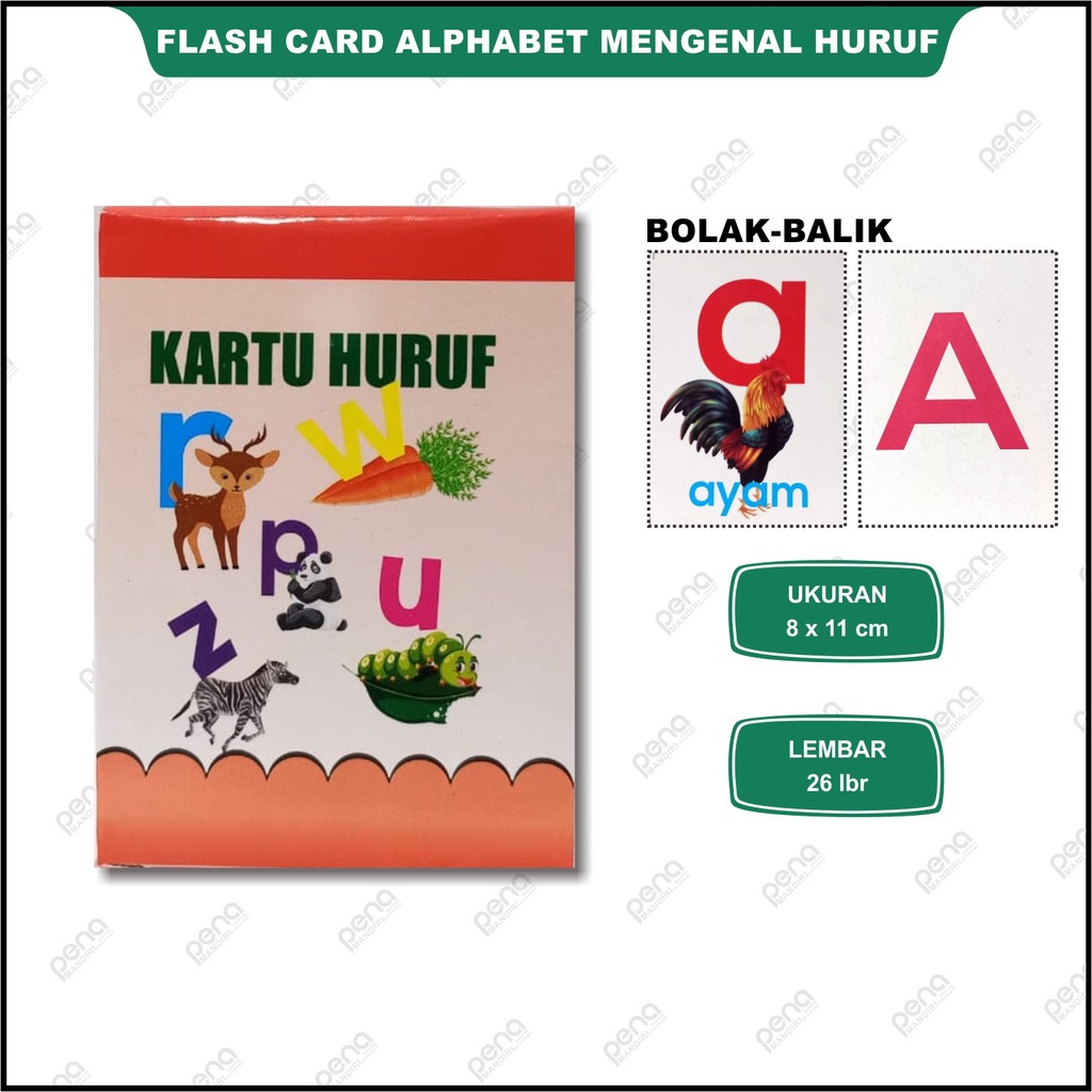 Jual Flash Card / Flashcard Huruf / Kartu Pintar / Alphabet / Mengenal ...